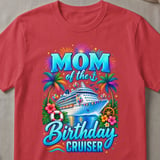 Mom of the Birthday Cruiser T-Shirt thumbnail 4