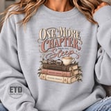 One More Chapter PNG, Vintage Book Lover Sublimation Design, Cozy Reader Graphic, Bookworm Shirt Clipart, Librarian Book Club Gift thumbnail 20