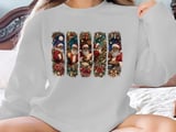 Vintage Black Santa Christmas Brushstroke African American Santa Sublimation Design, Nostalgic Holiday  thumbnail 10