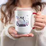 Halloween Mug, Cute Ghost Makeup, Spooky Season Coffee Cup, Glam Ghost Mug, Funny Halloween Gift, Halloween Decor, Kawaii Ghost Mug thumbnail 8