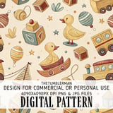 Nostalgic Nursery Play Digital Pattern Size Bundle Png thumbnail 2