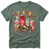Silent Night Nurse Christmas Tee thumbnail 9
