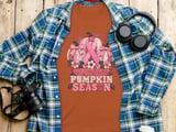Pink Pumpkin Season Faux Patchwork Tee thumbnail 10