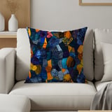 Vibrant Mosaic African Print Throw Pillow thumbnail 3