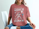 Pickleball Comfort Colors Shirt, Out of This World Dinks, Retro Astronaut Graphic Tee, Fun Court Apparel Gift thumbnail 7