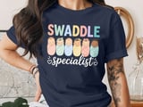 Swaddle Babies Specialist T-Shirt: NICU Neonatal Infant Nurse Tech thumbnail 4