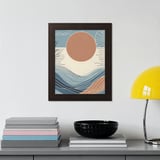 Abstract Ocean Posters, Minimalist Sun Print, Boho Waves Art, Coastal Wall Decor, Scandinavian Seascape Art, Graphic Illustration Posters thumbnail 6