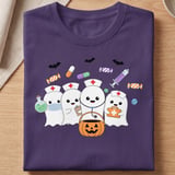 Ghost Nurse Halloween Tee thumbnail 5