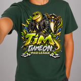 Tim Crocodile Youth Gaming T-Shirt, Kids Gamer Graphic Tee, Green Alligator Streetwear Shirt, Pixo League thumbnail 9