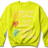 Pickleball Gildan Crewneck Sweatshirt, Peace Love Pickleball, Court Warm Up Retro Graphic Apparel thumbnail 10