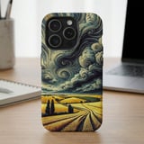 Swirling Sky Wheat Field MagSafe® Phone Case thumbnail 1