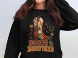 Boots & Bonfires Tee or Sweatshirt, Faux Patchwork Design thumbnail 18