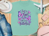 Just a Girl Who Loves Butterflies Tee thumbnail 3