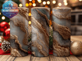 20 oz Gold Agate Tumbler Wrap Sublimation Design, Straight and Tapered Wrap png, Skinny Tumbler Digital Download thumbnail 2