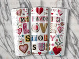 My Favorite Love Story Is Us Tumbler Wrap Digital PNG, 20oz Sublimation Design, Romantic Valentine Anniversary Gift thumbnail 2
