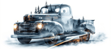 40oz Tumbler Wrap Vintage Truck Driving Through Forest Digital Design, Classic Car Sublimation Wrap PNG for Dad, Husband thumbnail 13