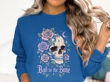 Bad to the Bone Floral Skull Tee or Sweatshirt thumbnail 13