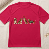 Christmas Basset Hounds Tee thumbnail 7