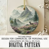 Serene Highland Stag Digital Art Size Bundle Png thumbnail 3