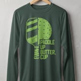 Pickleball Sport-Tek Long Sleeve Tee, Paddle Up Butter, Cup, Outdoor Court Performance Sun Shield Shirt thumbnail 7