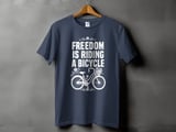 Freedom Is Riding a Bicycle | Step-Thru Cruiser Bike T-Shirt thumbnail 4