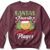 Pickleball Gildan Crewneck Sweatshirt, Santas Favorite Pickleball Player, Court Warm Up thumbnail 3