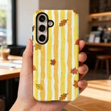 Fall Leaves Autumn Phone Case | Distressed Stripe Tote Bag | Cozy Seasonal Fall Colors | Thanksgiving Gift For Her thumbnail 16