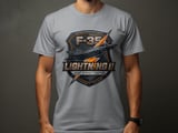 F-35 Lightning II T-Shirt, Fighter Jet Military Crest Graphic Tee, Tactical Aviation Pilot Gift, Air Force Joint Strike Fighter Shirt thumbnail 5