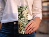 Sunflower Leopard 20oz Tumbler Wrap PNG, Floral Tumbler Design, Sublimation Design, Digital Download, Leopard Print, Cheetah Print thumbnail 3