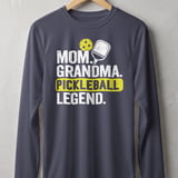 Pickleball Sport-Tek Long Sleeve Tee, Mom. Grandma. Pickleball Legend., UV Protection Sun Shield Shirt thumbnail 5