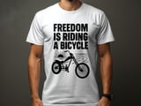 Freedom Is Riding a Bicycle | Chopper Cruiser T-Shirt thumbnail 2