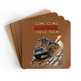 Grand Wagoneer Corkwood Coaster Set, Off Roading, The Waggy, Funny Car Quote, Car Lover Gift, Unique Coasters, Petralla Shop thumbnail 1