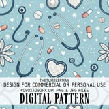 Frosted Medical Chic Digital Design Size Bundle Png thumbnail 2
