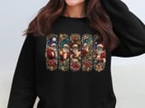 Vintage Black Santa Christmas Brushstroke African American Santa Sublimation Design, Nostalgic Holiday  thumbnail 6