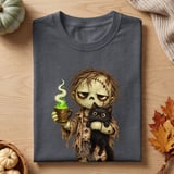 Coffee Zombie and Black Cat Tee thumbnail 2