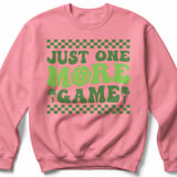 Pickleball Gildan Crewneck Sweatshirt, Just One More Game, Court Warm Up Retro Graphic Fleece Pullover thumbnail 8