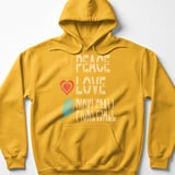 Pickleball Gildan Fleece Hoodie, Peace Love Pickleball Vintage Graphic, Court Pullover thumbnail 10