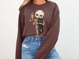 Skeleton Coffee and Cat Tee or Sweatshirt thumbnail 12