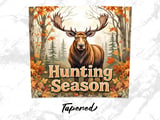 Hunting Season Moose 20oz Tumbler Wrap, Autumn Deer Design, Fall Leaves Tumbler, Wildlife Lover Gift, Outdoorsman Present thumbnail 5