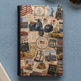 Vintage USA Travel Collage Passport Cover thumbnail 1