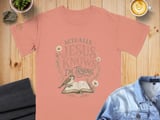 Jesus Knows I'm Trying T-Shirt, Christian Faith Tee, Inspirational Religious Gift for Her, Cottagecore Sparrow Bible Floral thumbnail 2