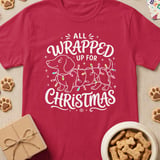 All Wrapped Up For Christmas Dachshund T-Shirt thumbnail 4