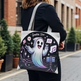Halloween Tote Bag, Spooktok Star Ghost Tote, Ghost Influencer Bag, Trendy Ghost, Halloween Ghost, Funny Halloween Tote Bag, Cute Halloween thumbnail 3