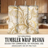 20 oz Skinny Tumbler Wrap, Marble and Gold Swirls Design, Sublimation, Straight and Tapered Wrap png, Digital Download, Elegant Tumbler thumbnail 1