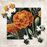 Marigold Tumbler Design, Digital Paper, Floral Background, Junk Journal Pages, Scrapbooking Paper, Printable Tumbler Png, Orange Flowers thumbnail 12