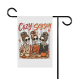 Cozy Season Skeletons Tote Bag, Messy Bun Skeleton Friends Fall Autumn Coffee Lover Halloween Spooky Cute Canvas Bag Gift Banner thumbnail 5