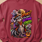 Randy the Raccoon Spooky Halloween Sweatshirt thumbnail 3