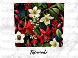 Dark Botanical Tumbler Wrap PNG | Moody Floral 20oz Skinny Sublimation Design Digital Download Seamless File + Car Coasters thumbnail 14