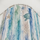 Coastal Reef Watercolor Shower Curtain thumbnail 6