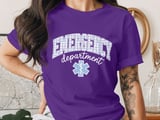 Emergency Department Gingham ER Nurse T-Shirt: Paramedic Star of Life thumbnail 4